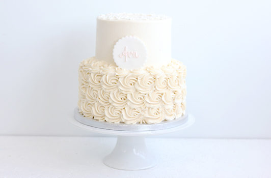 Two Tiered First Communion Cake