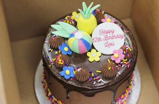 Bespoke Summer Themed Vegan Birthday Cake