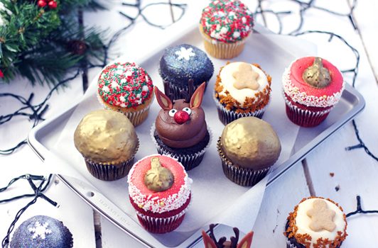 Flavourtown Bakery Christmas Cupcakes for delivery in London