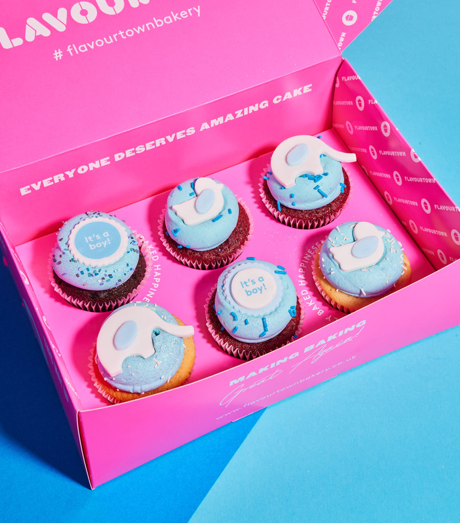 Baby Boy Cupcake Box-Flavourtown Bakery