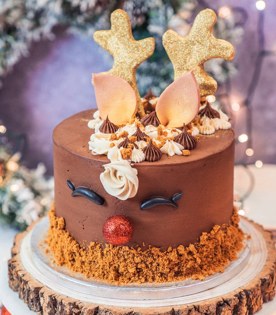 Biscoff The Red Nosed Reindeer Cake-Flavourtown Bakery