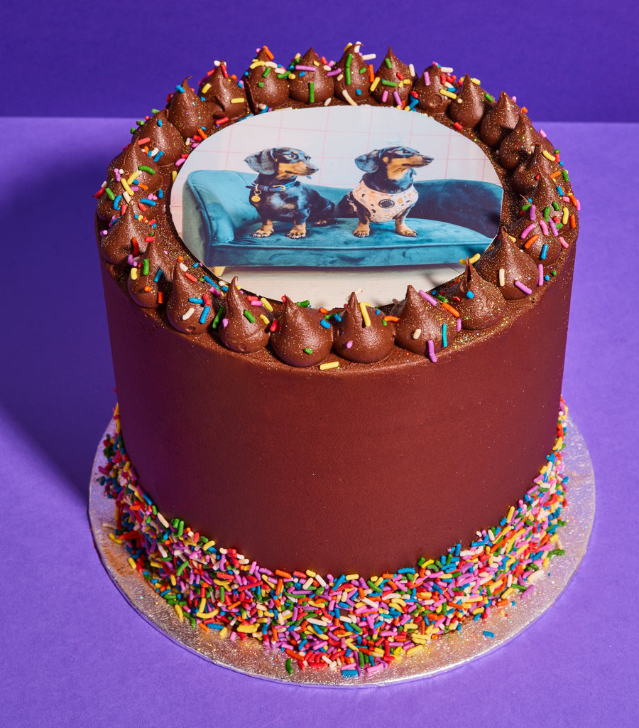 Chocolate Rainbow Photo Cake-Flavourtown Bakery