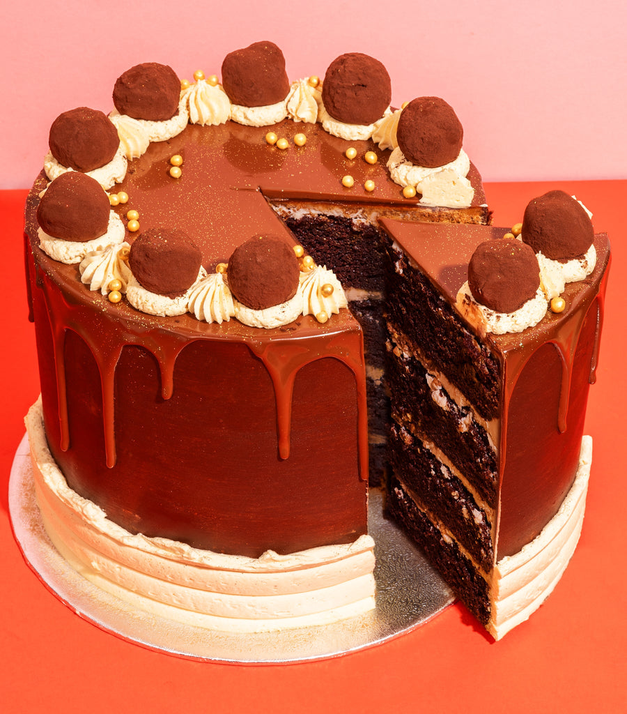 Chocolate Salted Caramel Truffle Cake-Flavourtown Bakery