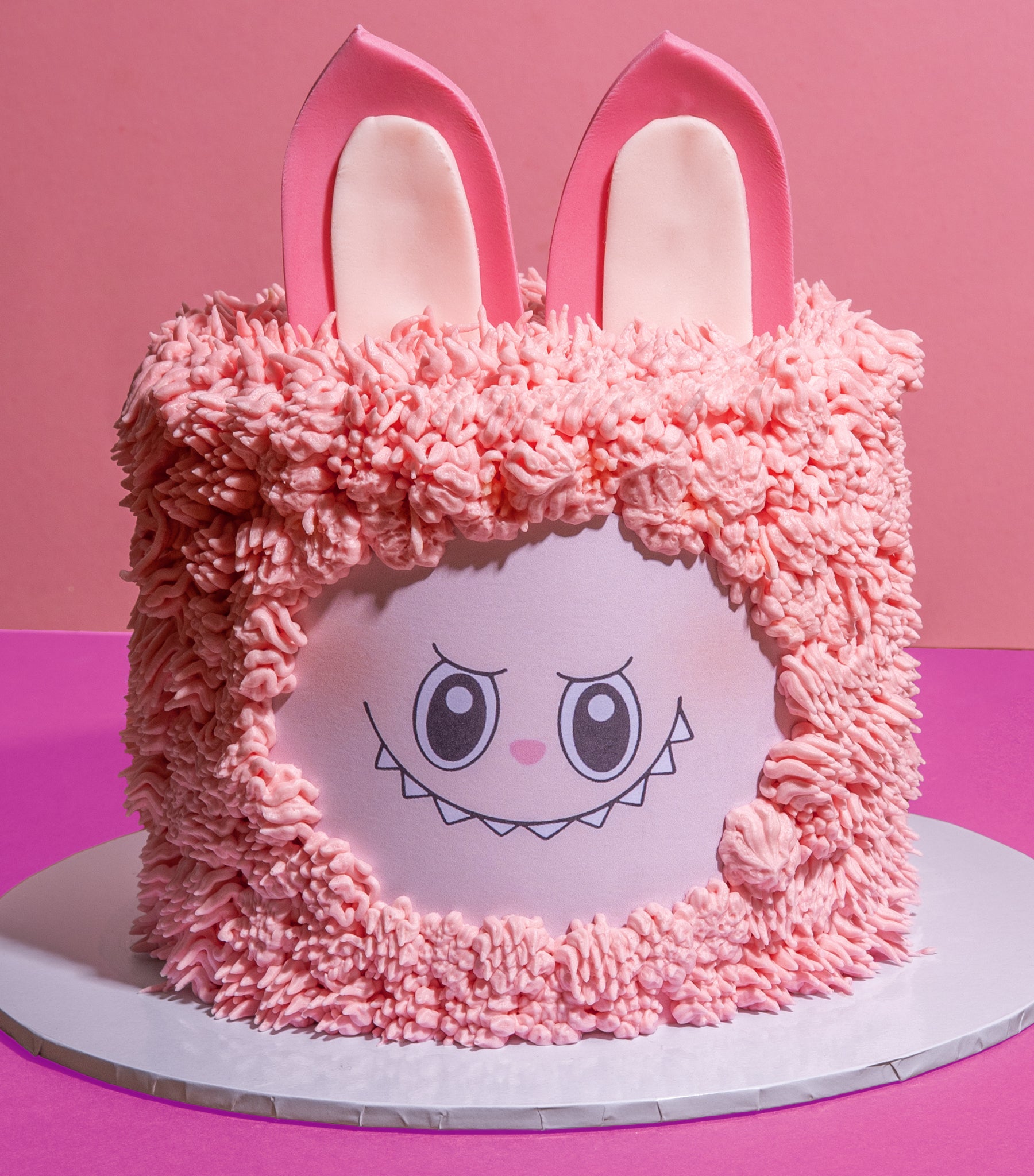 Pink Labanth Cake Pink Labubu Themed Cake | London Delivery – Flavourtown Bakery