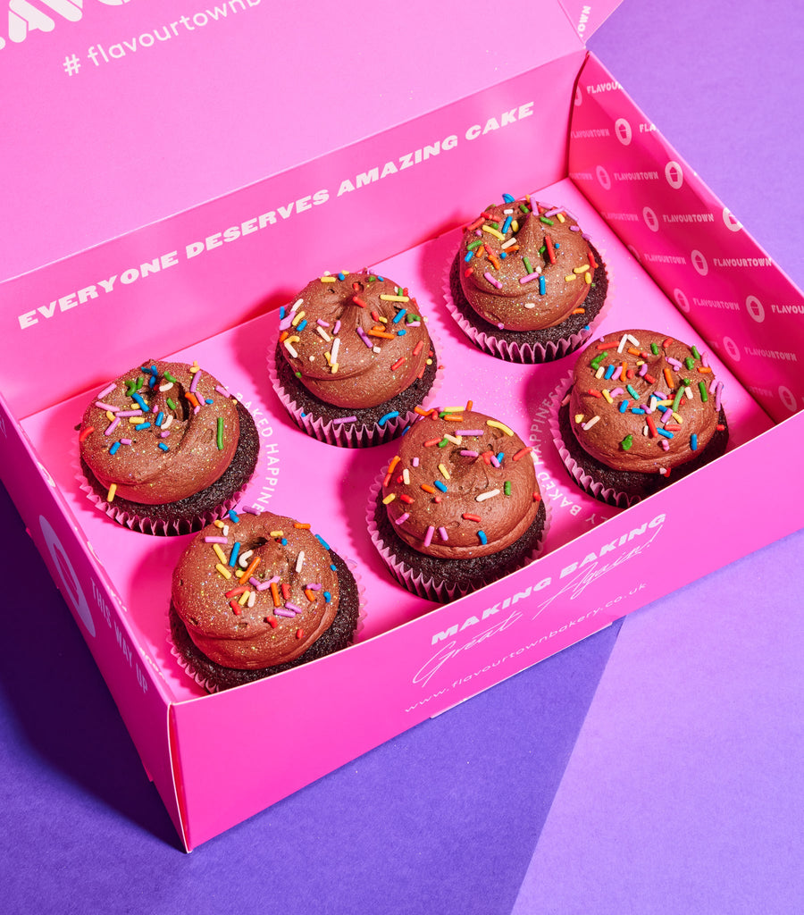 Free From Gluten Chocolate Party Cupcake-Flavourtown Bakery