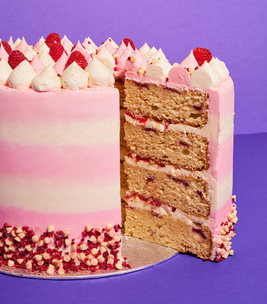 Free From Gluten Raspberry Tripple Cake-Flavourtown Bakery