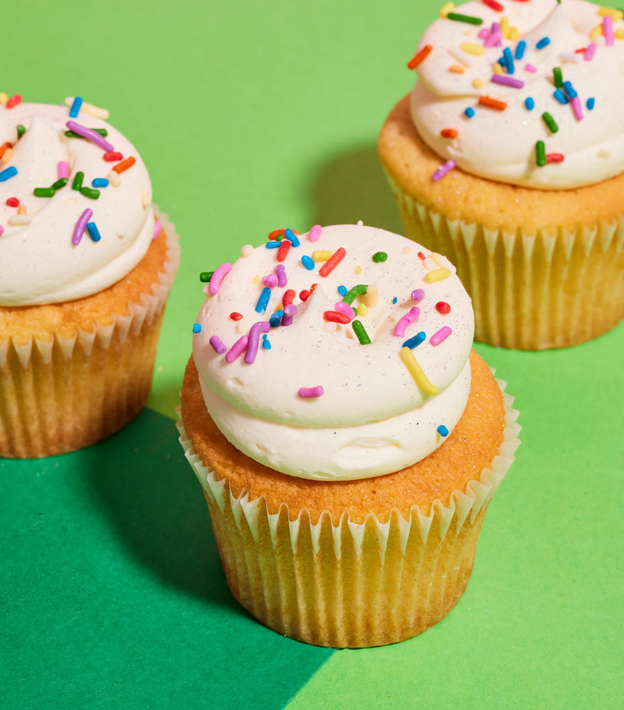 Free From Gluten Vanilla Party Cupcake-Flavourtown Bakery