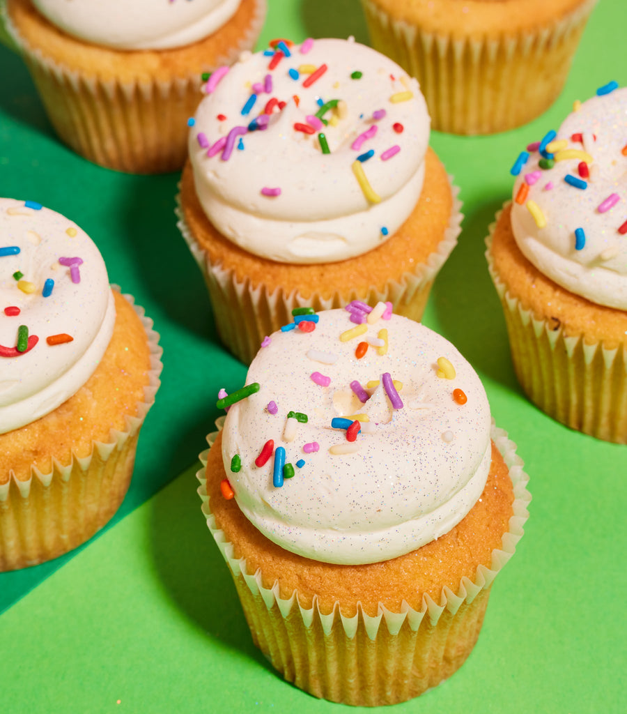 Free From Gluten Vanilla Party Cupcake-Flavourtown Bakery