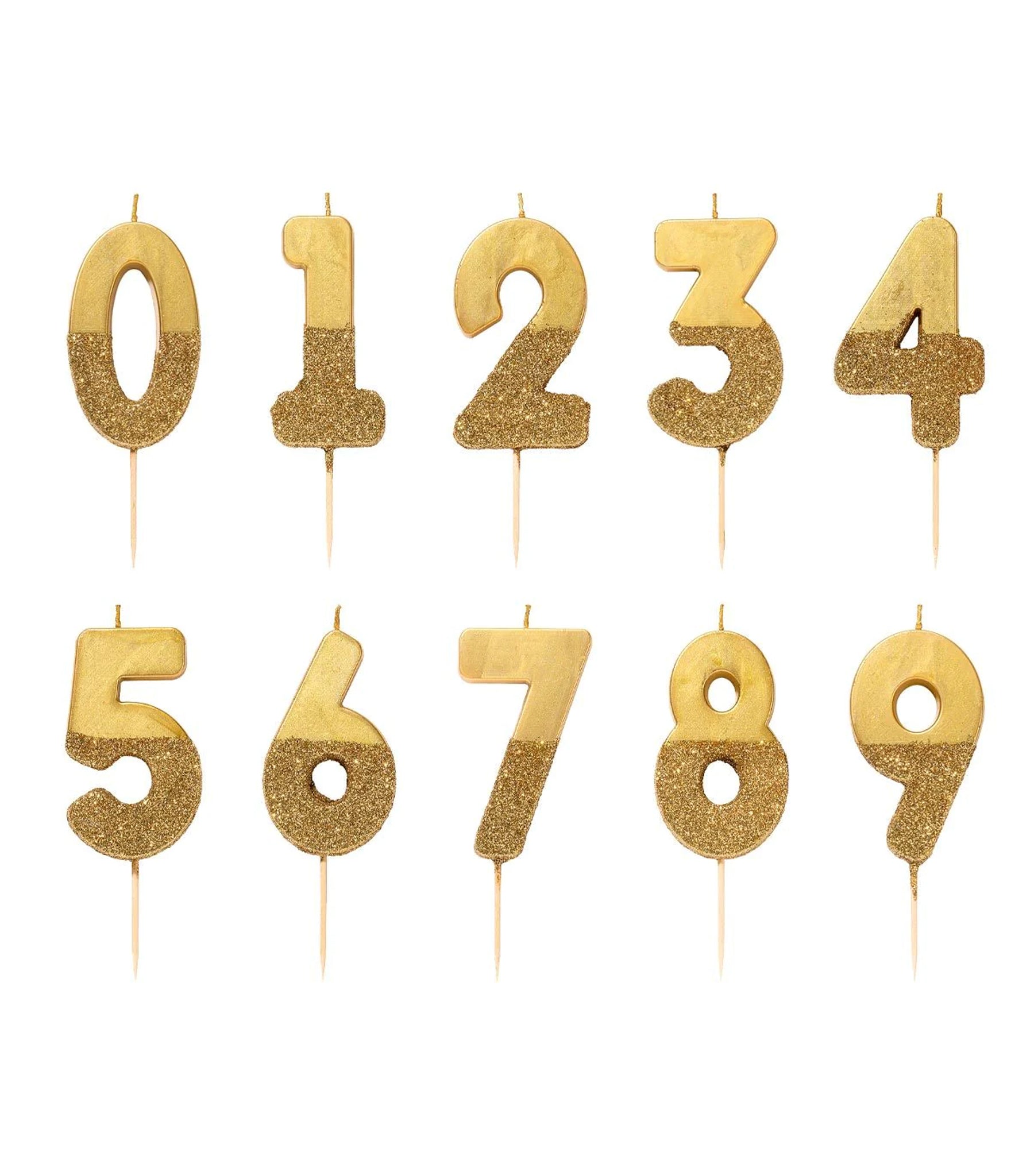 Rustic Candle Numbers Gold Number Candles – Flavourtown Bakery