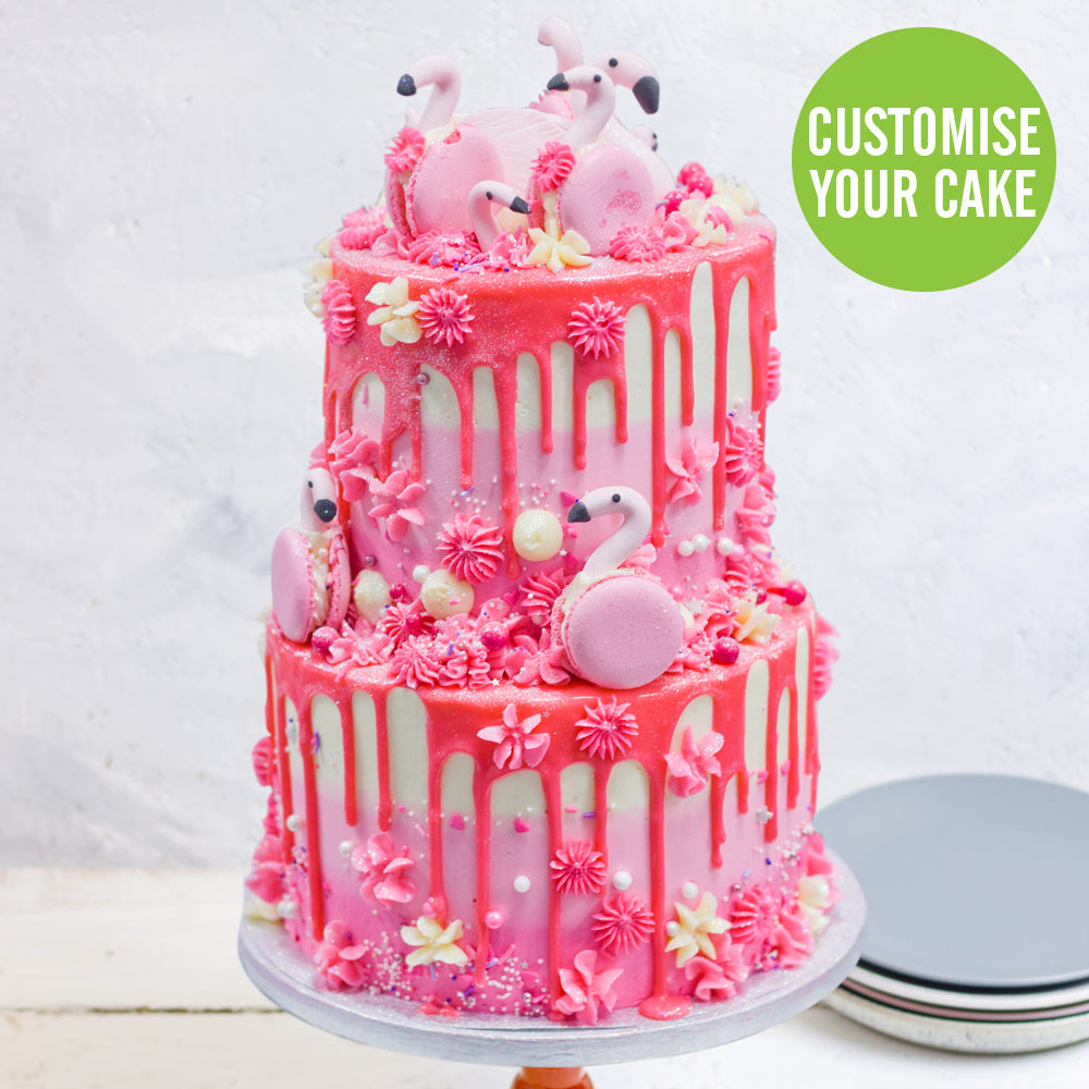Large Deluxe Double Tiered Cake-Flavourtown Bakery