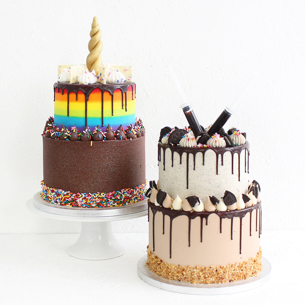 Regular Deluxe Double Tiered Cake-Flavourtown Bakery