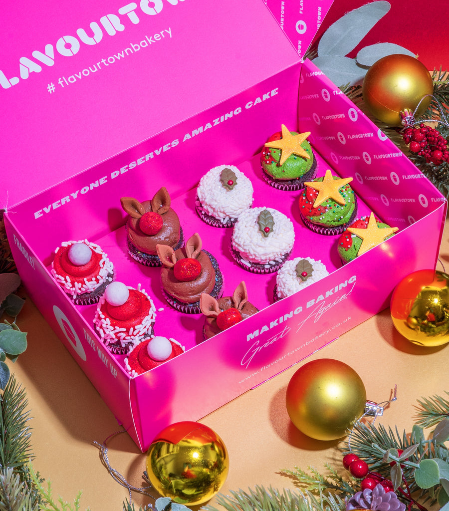 Santa's Mini Vegan Free From Gluten Christmas Selection Box-Flavourtown Bakery