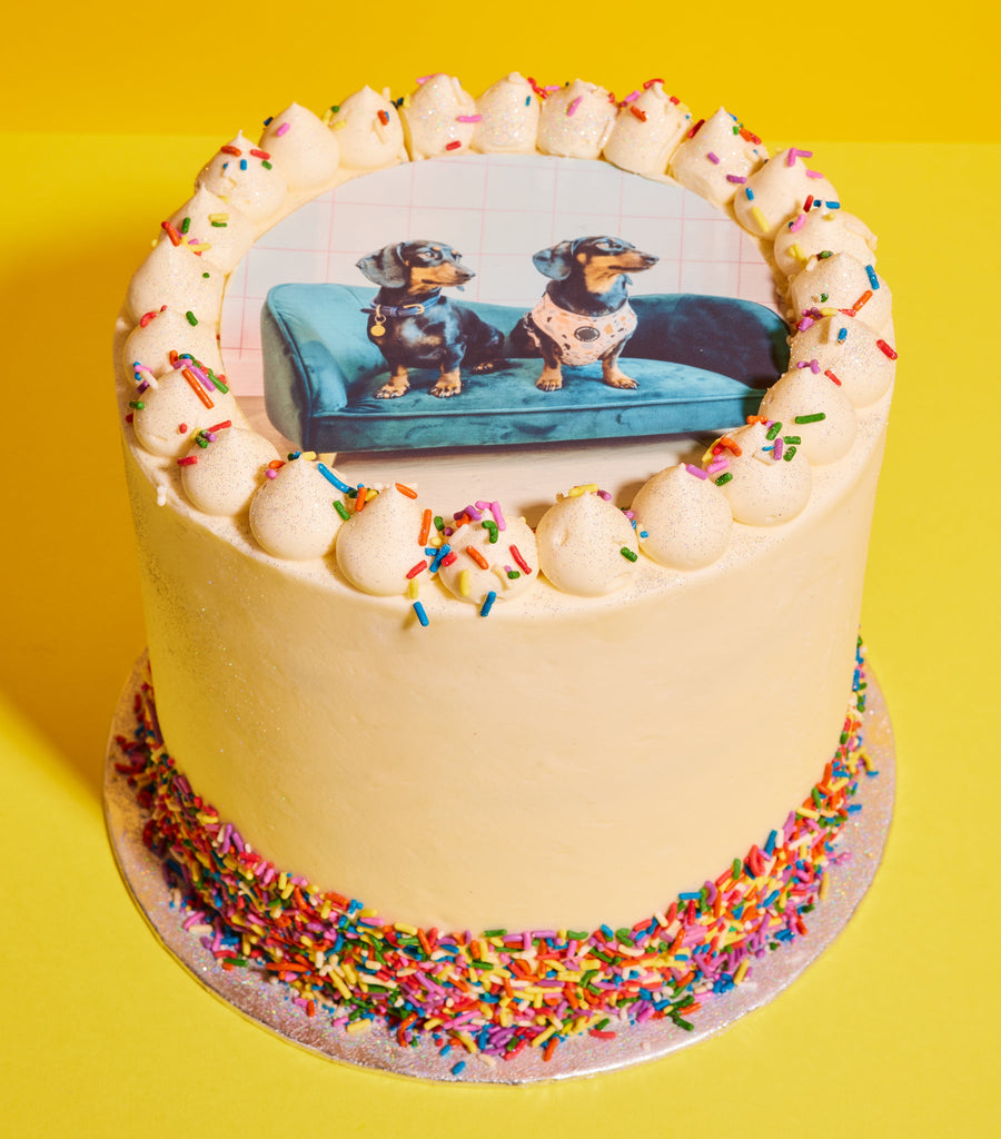 Vanilla Rainbow Photo Cake-Flavourtown Bakery