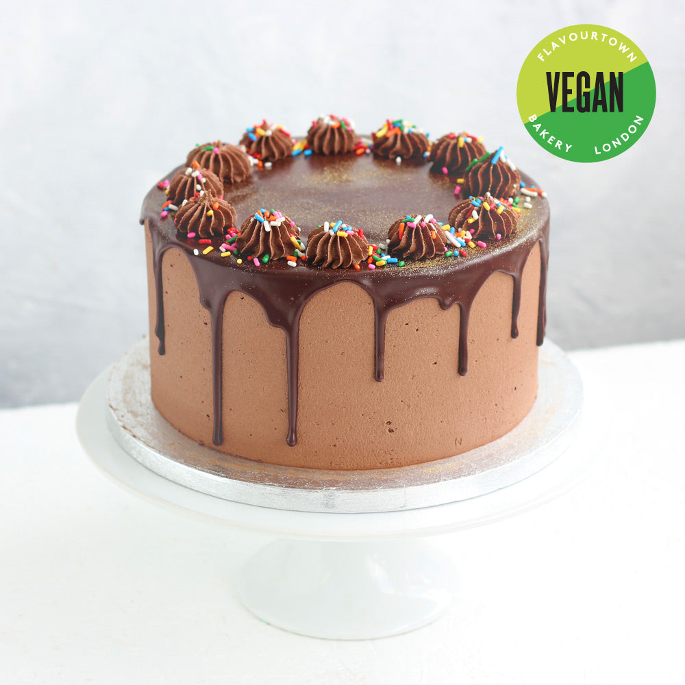 Vegan Chocolate Birthday Cake-Flavourtown Bakery