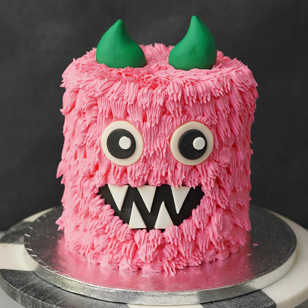 Vegan & Free From Gluten Pink Monster Cake-Flavourtown Bakery