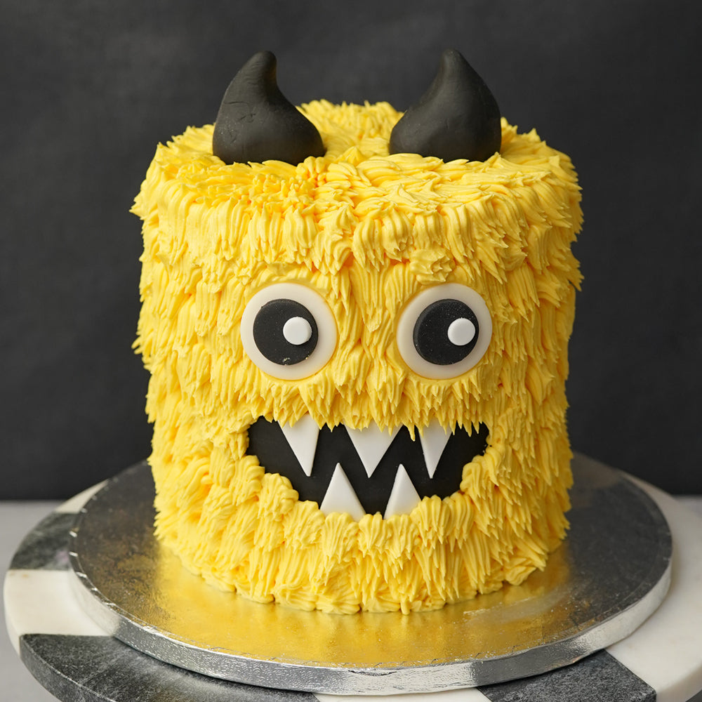 Vegan & Free From Gluten Yellow Monster Cake-Flavourtown Bakery