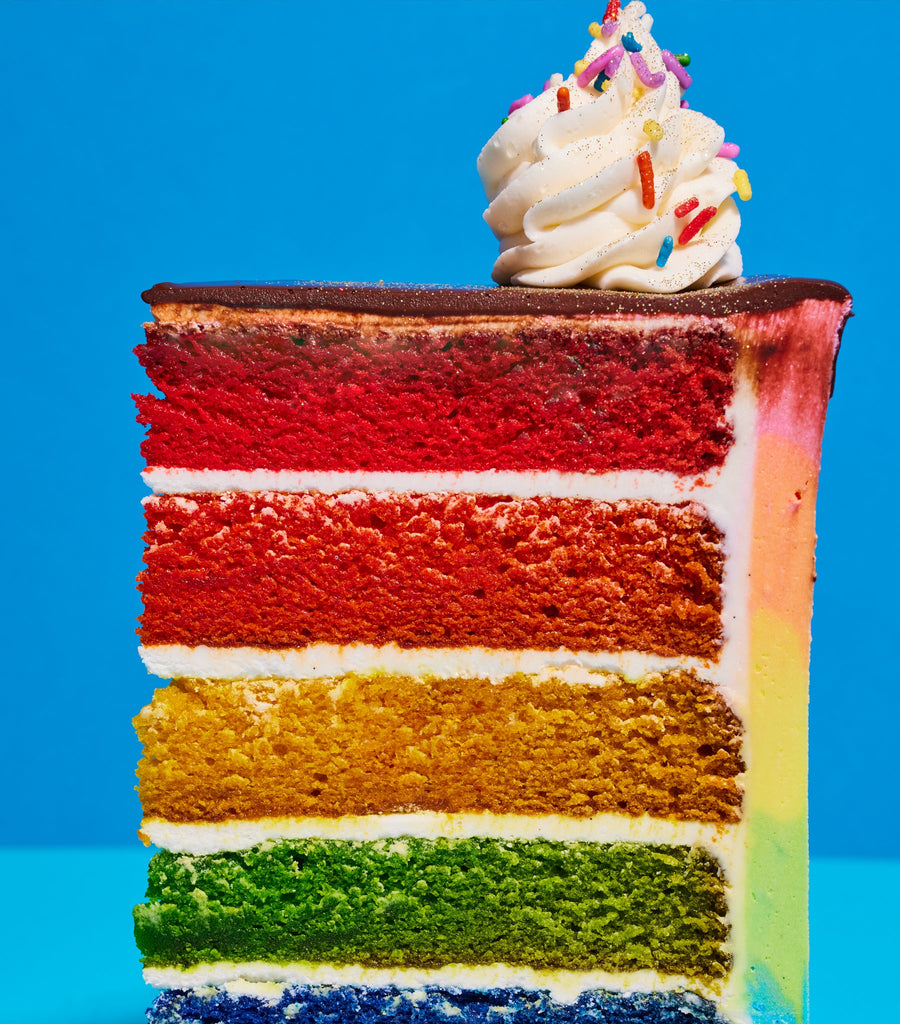 Vegan Rainbow Birthday Cake-Flavourtown Bakery